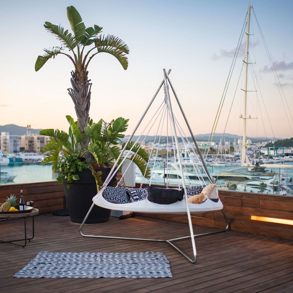 Lawn chairs - 1.8m TiiPii Bed & Deluxe Stainless Steel Stand, The Deluxe Hanging Set - TIIPII BED
