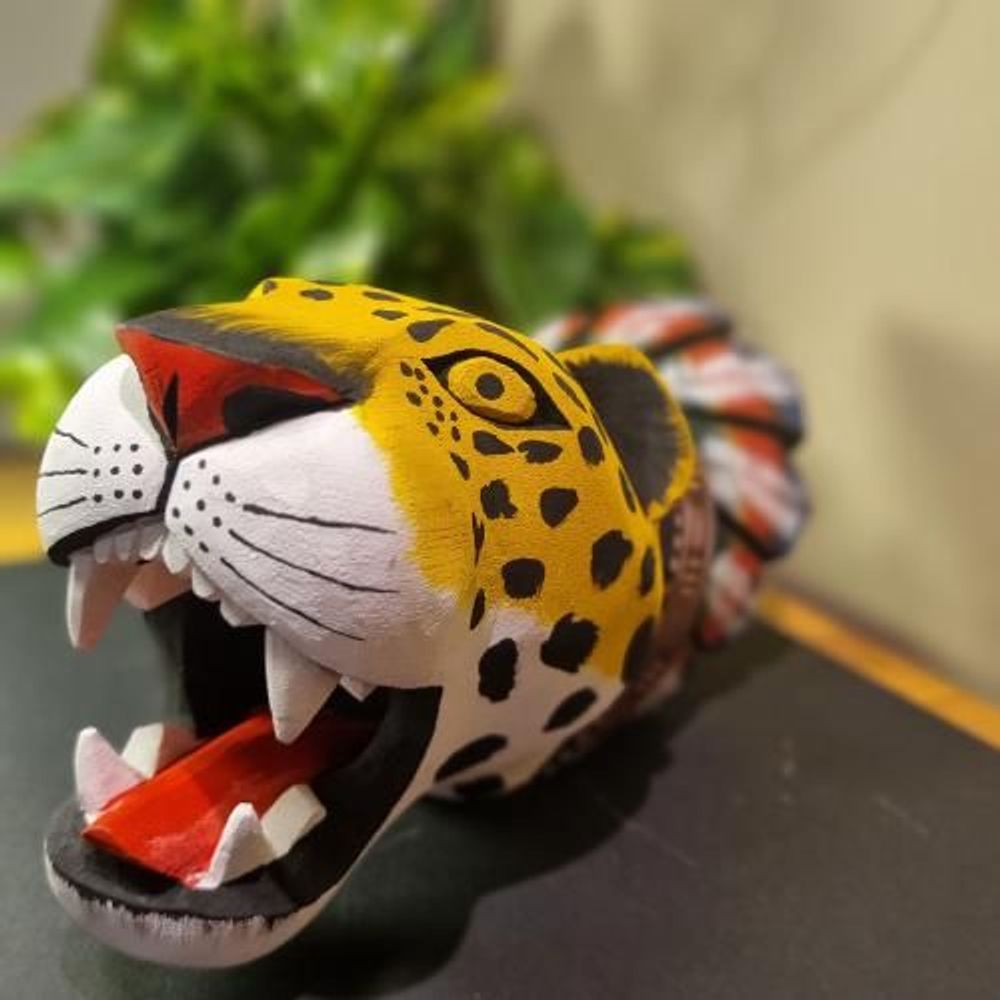 Decorative objects - Indigenous Jaguar Mask - Tikuna Ethnicity - Amazon - Medium/Large - ARUH ART & DECOR
