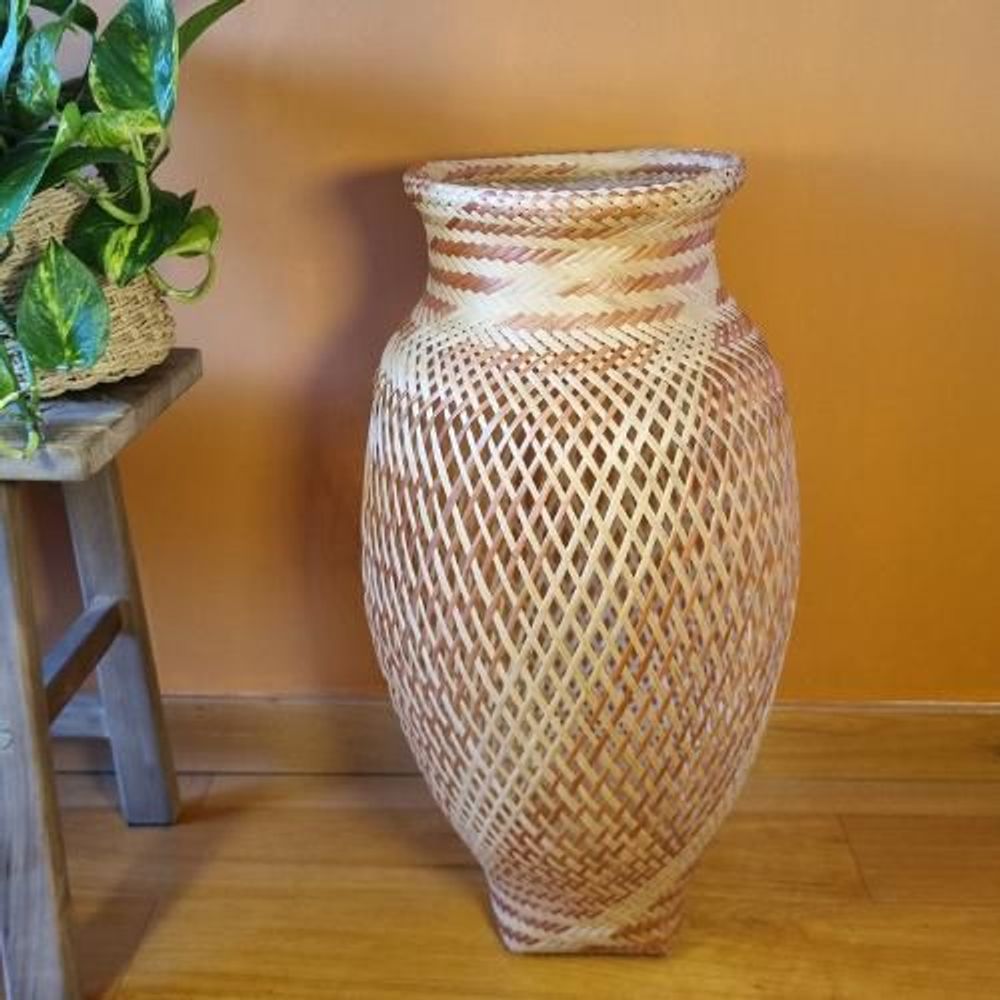 Decorative objects - Baniwa Indigenous Straw Pitcher - Amazon - 65cm height - ARUH ART & DECOR