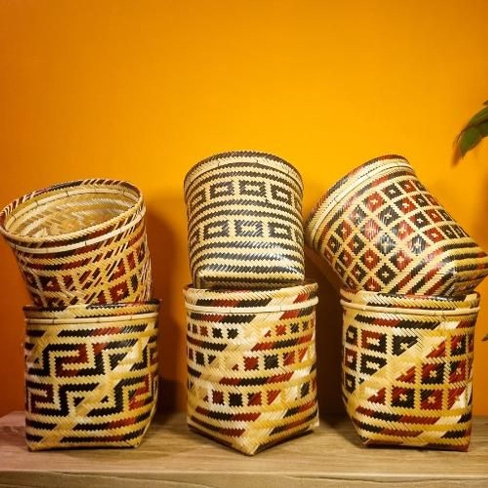 Decorative objects - Baniwa Ethnic Indigenous Basket 20 x 20 cm - ARUH ART & DECOR