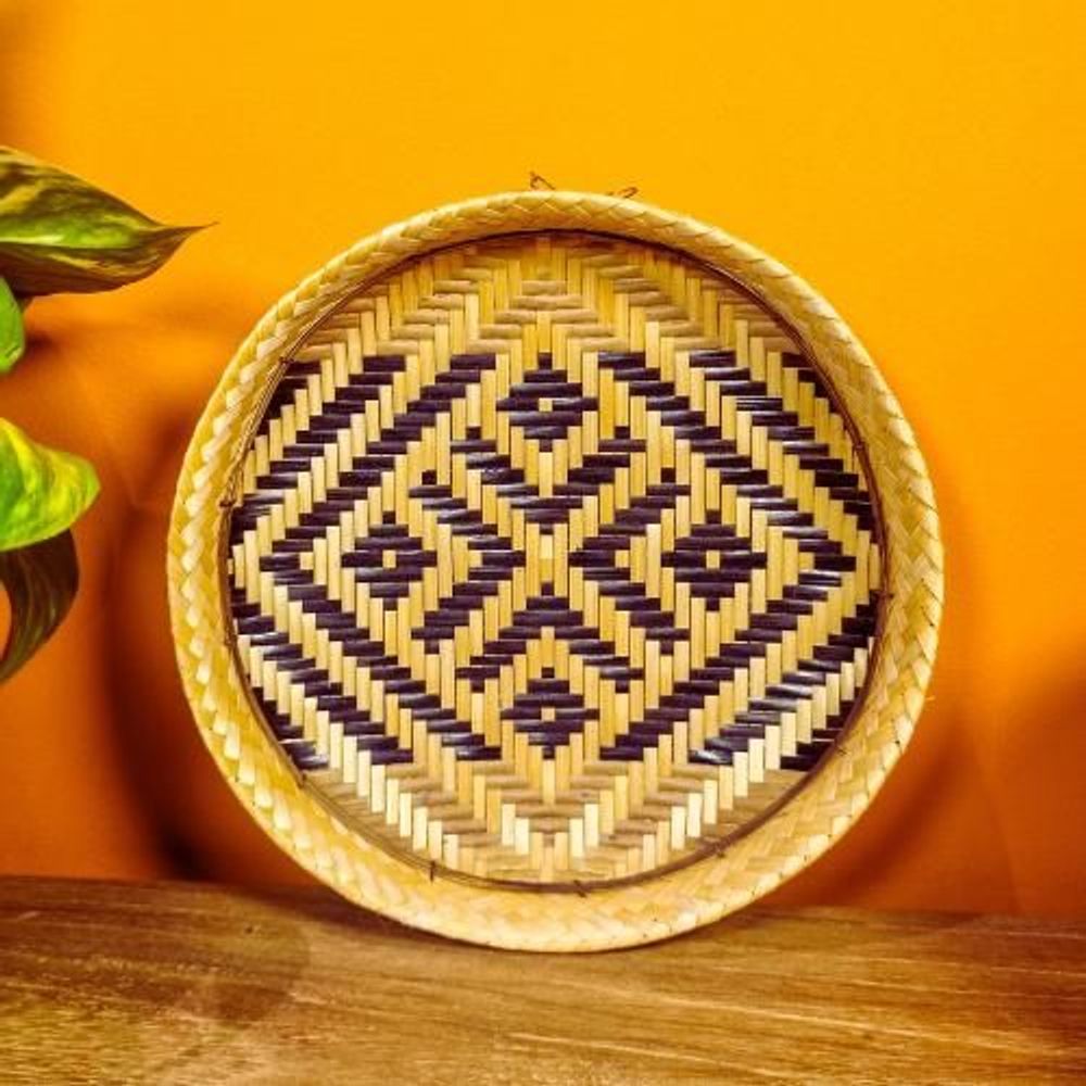 Decorative objects - Indigenous Straw Sieve Baniwa Ethnicity - Amazon - 20cm diameter - ARUH ART & DECOR