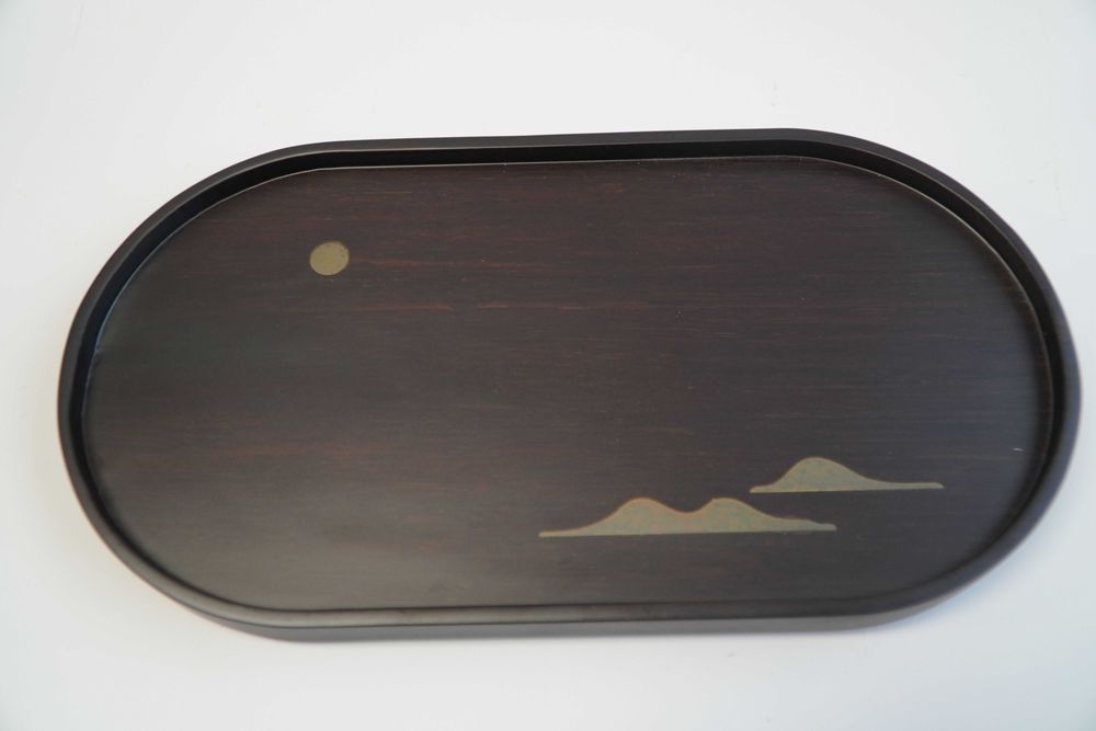 Tea and coffee accessories - Wooden Landscape Food Teapot Tray - THE ZHAI