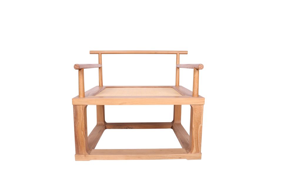 Armchairs - Handmade elm wood calligraphy chair - THE ZHAI