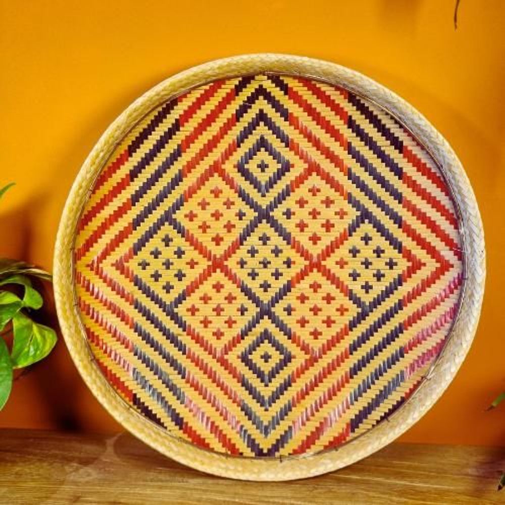 Decorative objects - Indigenous Straw Sieve Baniwa Ethnicity - Amazon - 40cm diameter - ARUH ART & DECOR
