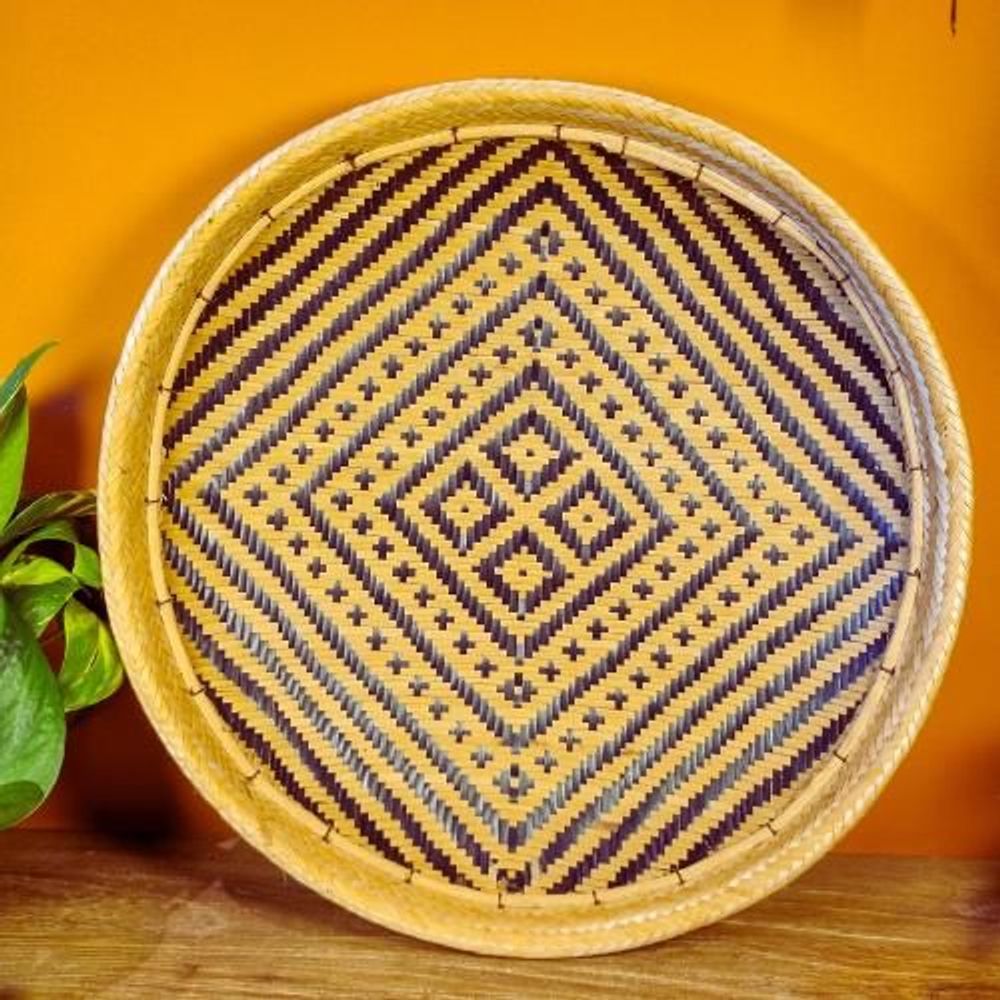 Decorative objects - Indigenous Straw Sieve Baniwa Ethnicity - Amazon - 40cm diameter - ARUH ART & DECOR