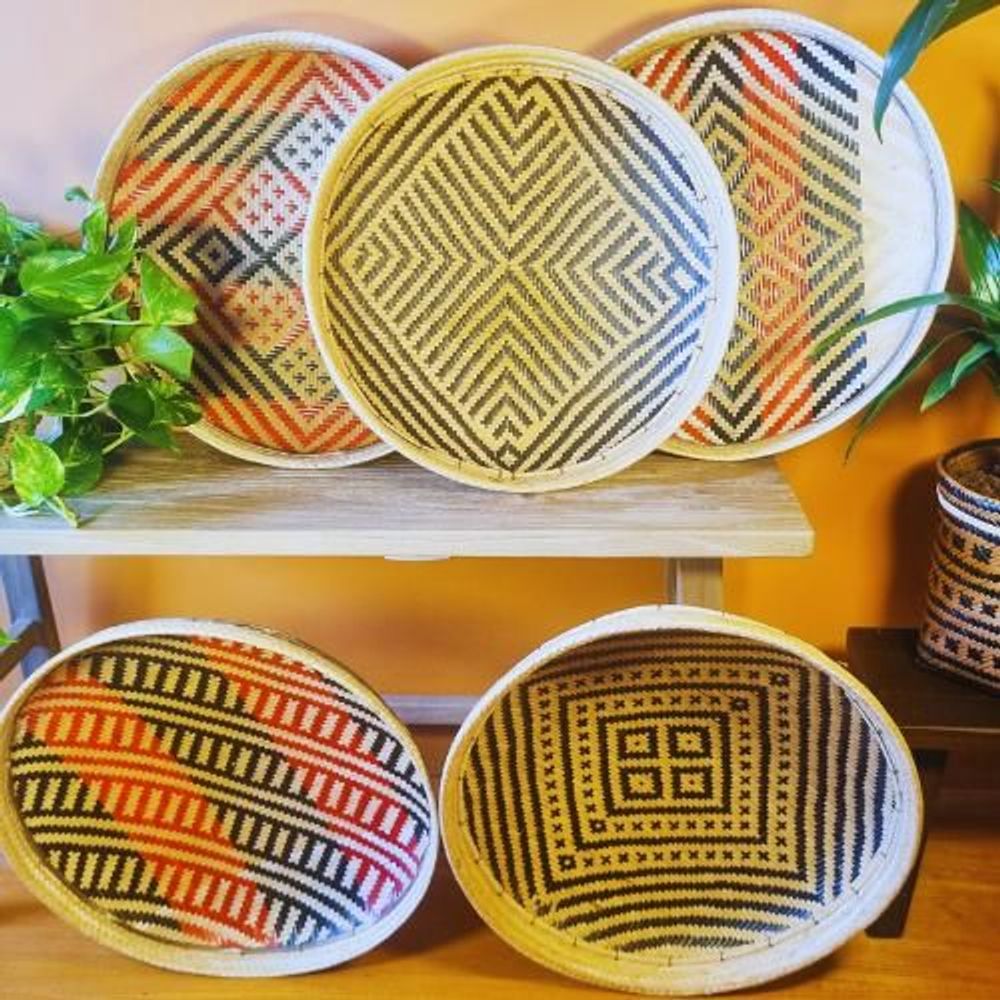 Decorative objects - Indigenous Straw Sieve Baniwa Ethnicity - Amazon - 40cm diameter - ARUH ART & DECOR