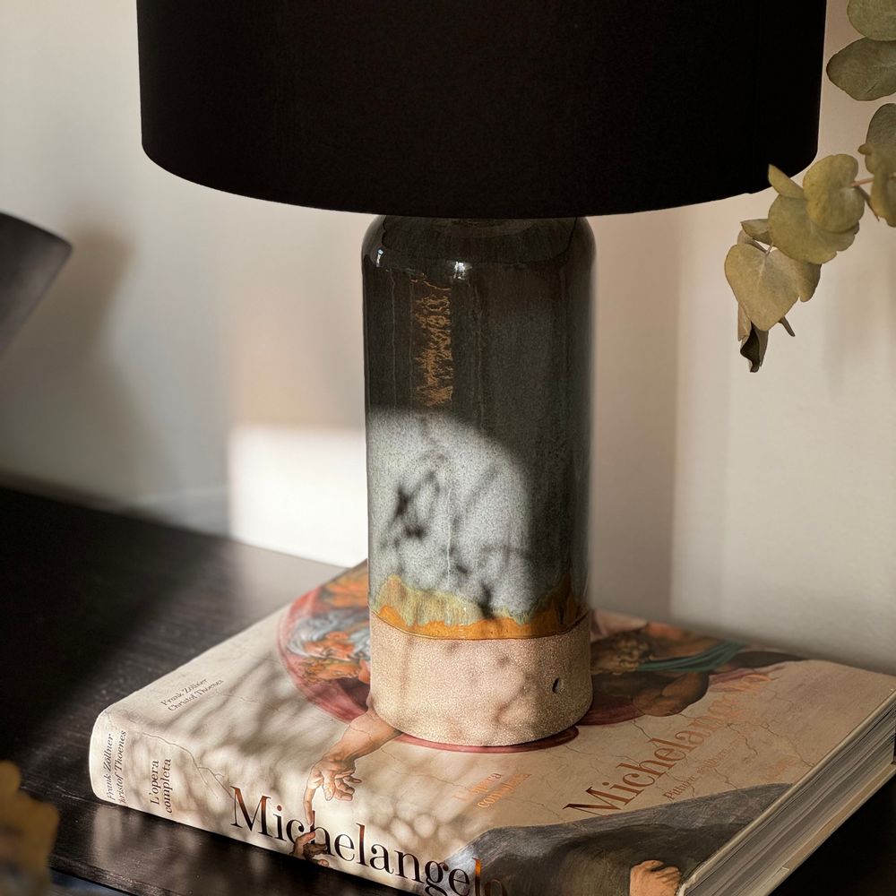 Ceramic - STONEWARE TABLE LAMP - LUNA COLLECTION - DI VINCENZO POUJOULA