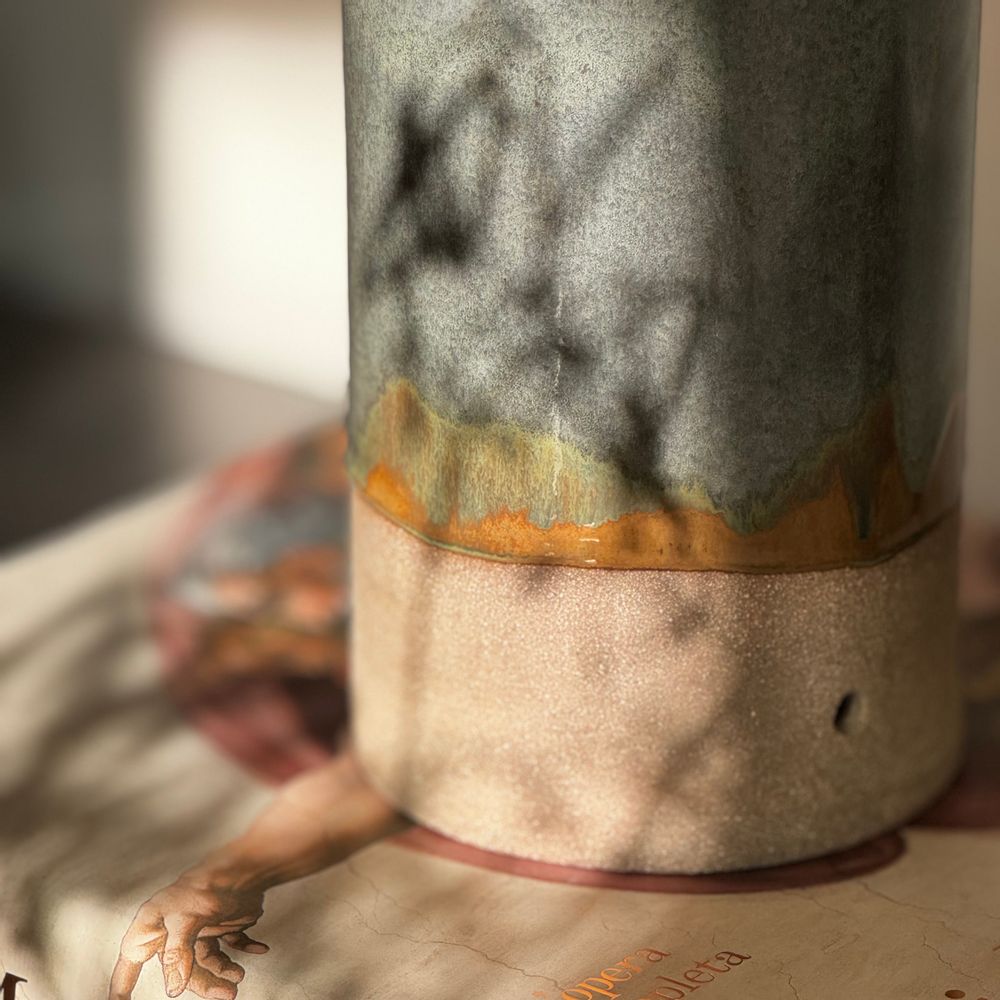 Ceramic - STONEWARE TABLE LAMP - LUNA COLLECTION - DI VINCENZO POUJOULA