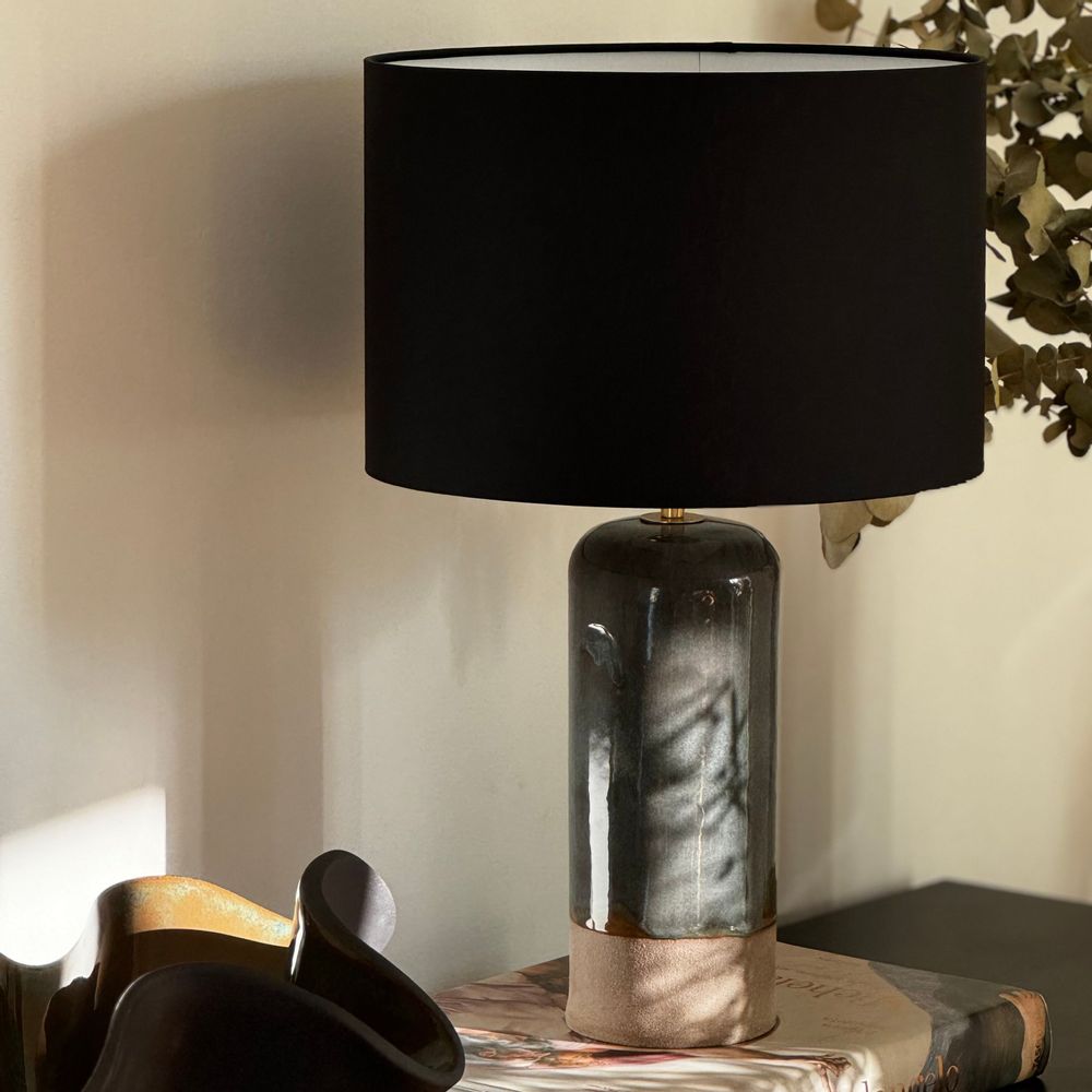 Ceramic - STONEWARE TABLE LAMP - LUNA COLLECTION - DI VINCENZO POUJOULA