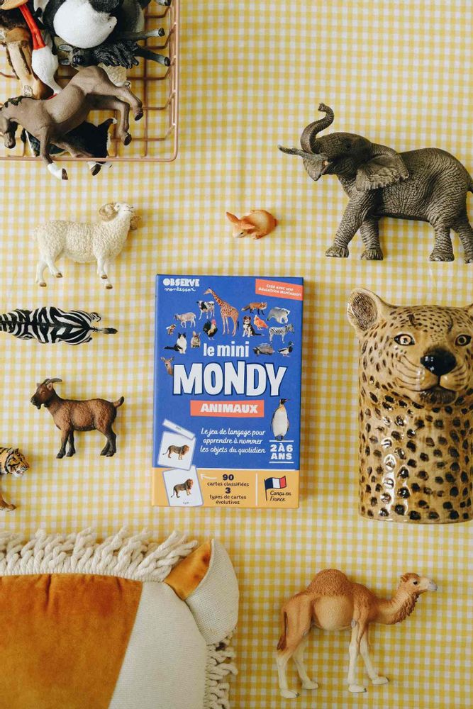 Children's games - Mini-Mondy des Animaux: 90 cards to enrich your vocabulary - OBSERVE MONTESSORI
