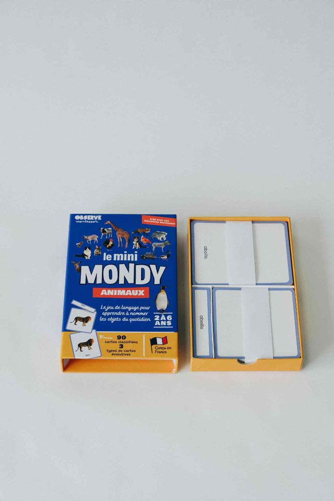 Children's games - Mini-Mondy des Animaux: 90 cards to enrich your vocabulary - OBSERVE MONTESSORI