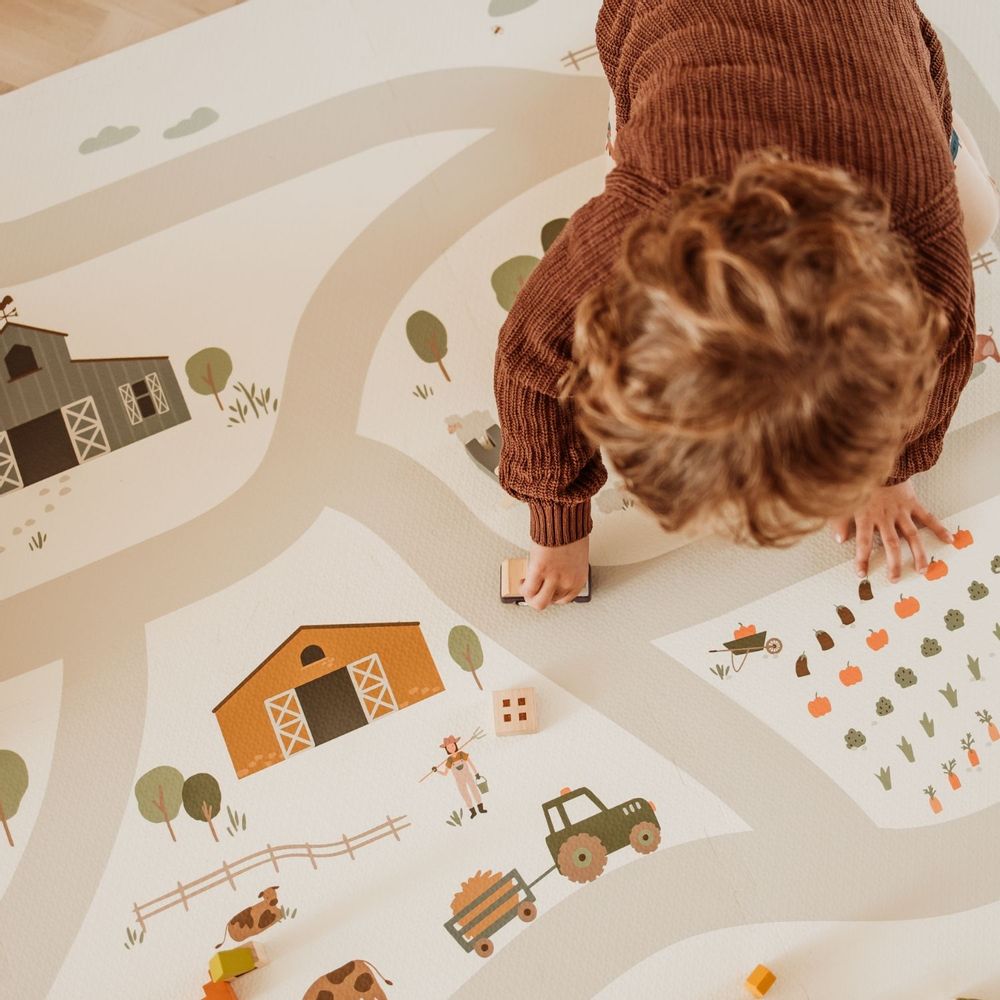 Jeux enfants - Play&Go EEVAA puzzlemat réversible - la ferme - PLAY&GO