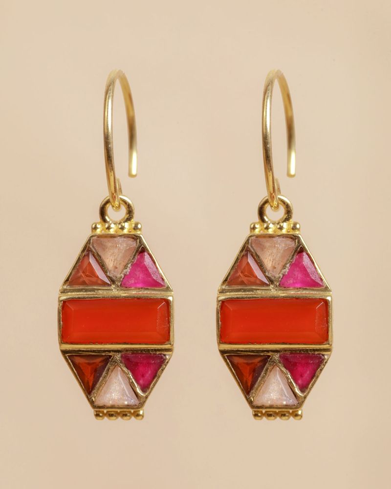 Bijoux - Boucle d'oreille suspendue Zulu - MUJA JUMA