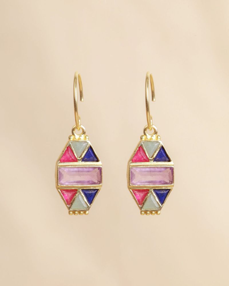 Bijoux - Boucle d'oreille suspendue Zulu - MUJA JUMA