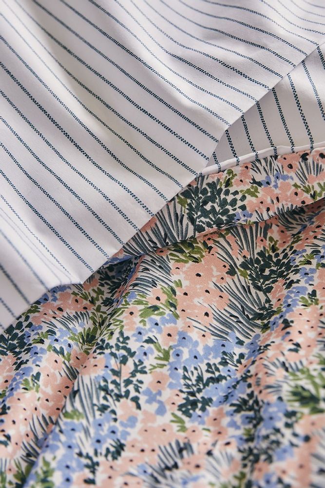 Bed linens - Bosquet - Printed Cotton Percale Bedding Set - ESSIX