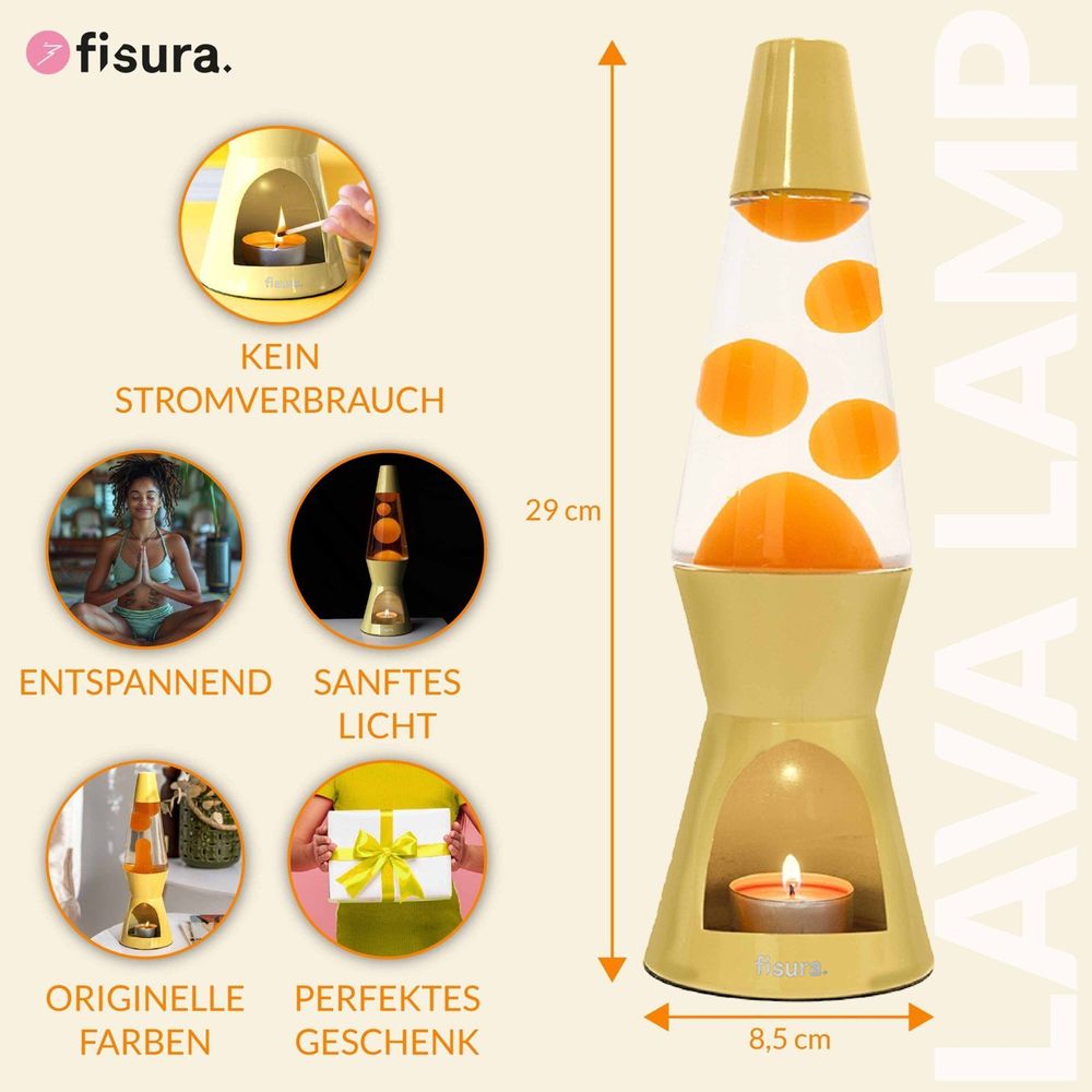 Desk lamps - TEA LIGHT LAVA LAMP - FISURA