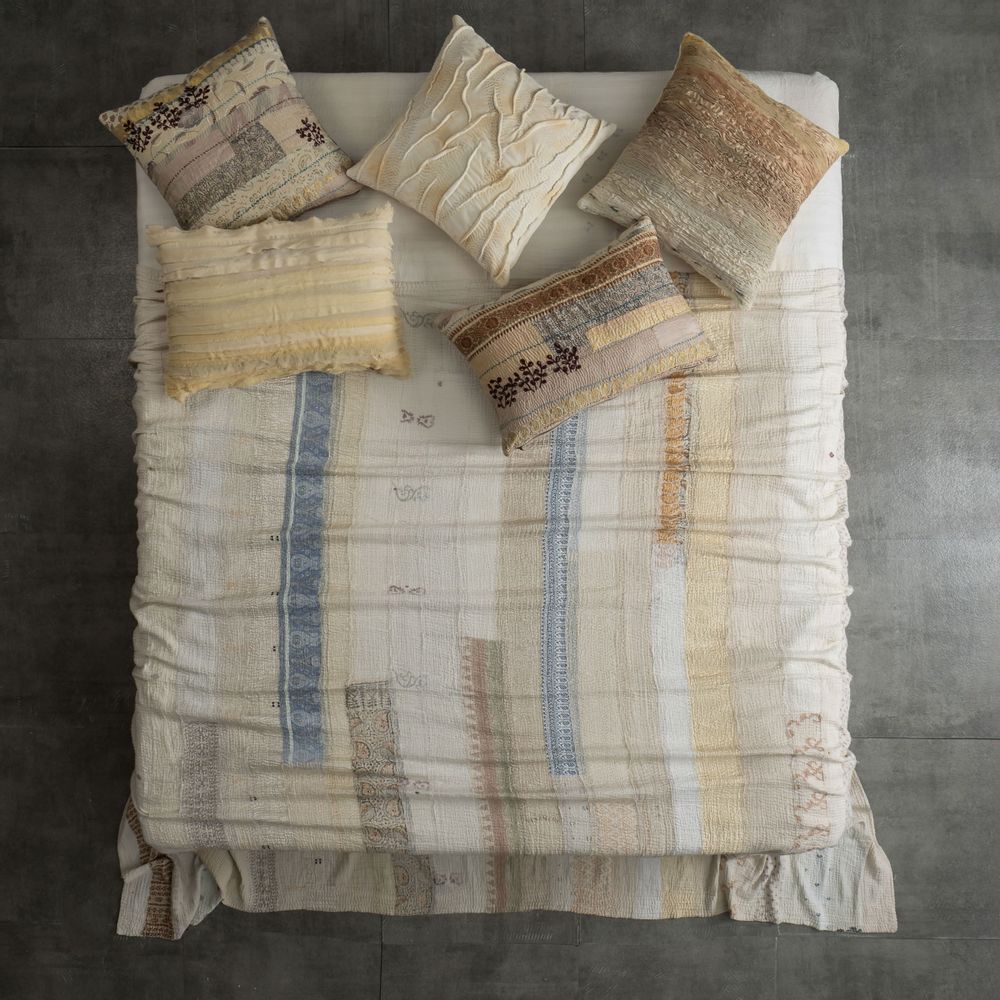 Linge de lit - Couette Fray Patch Kantha - MAISON MIEKO