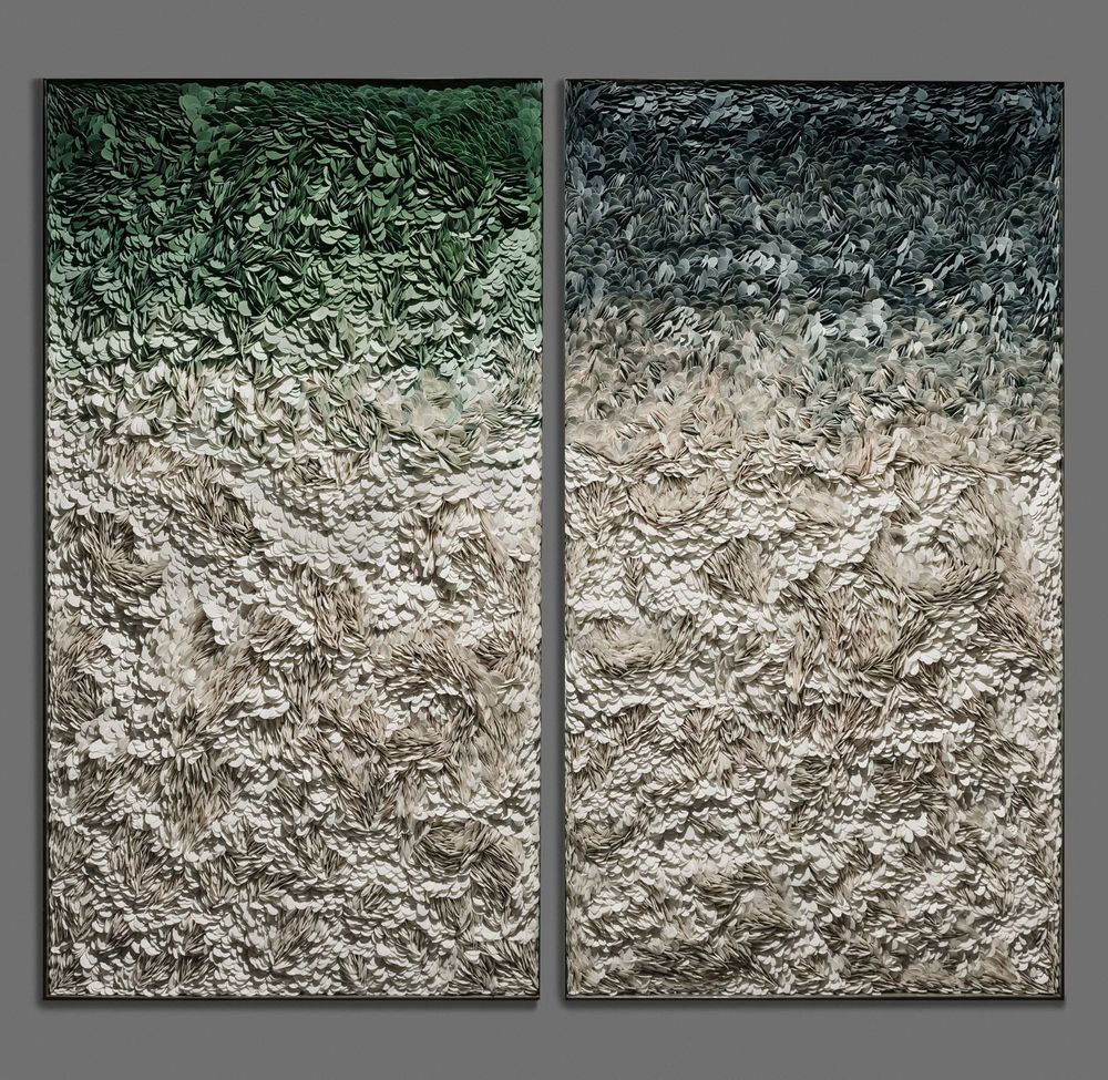 Ceramic - "Tide". Diptych - BATIS CERAMICS