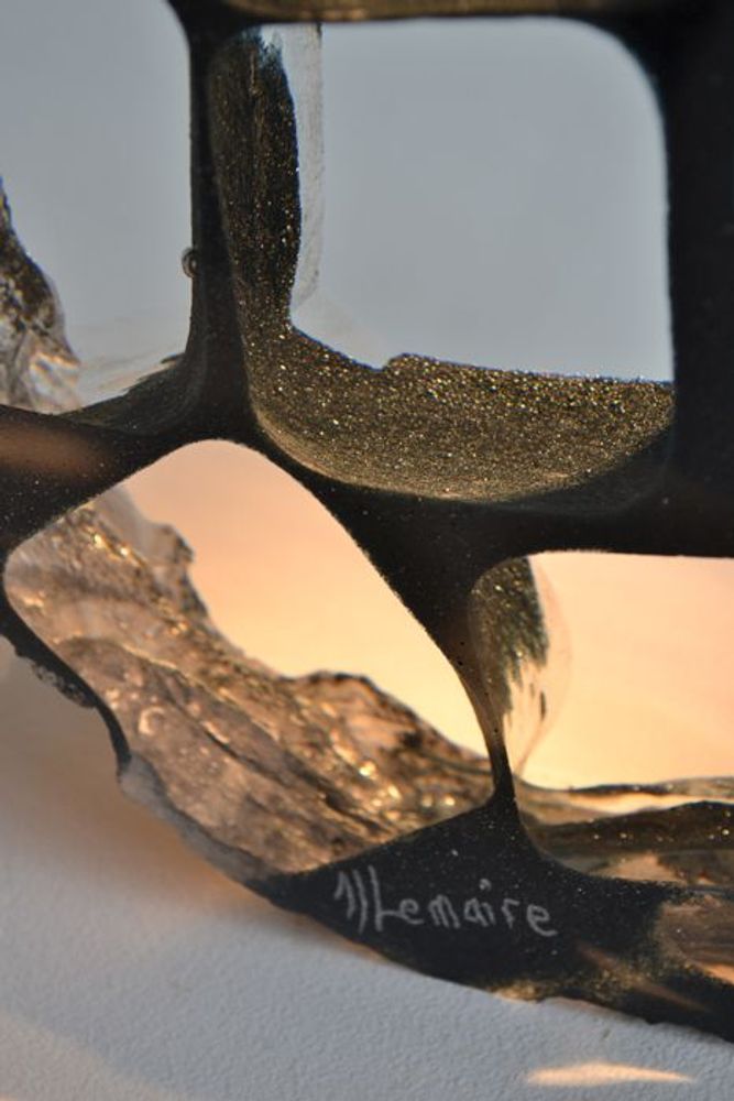 Verre d'art - "Empreinte de Temps" Sculpture Verre optique - JEAN-FRANÇOIS LEMAIRE