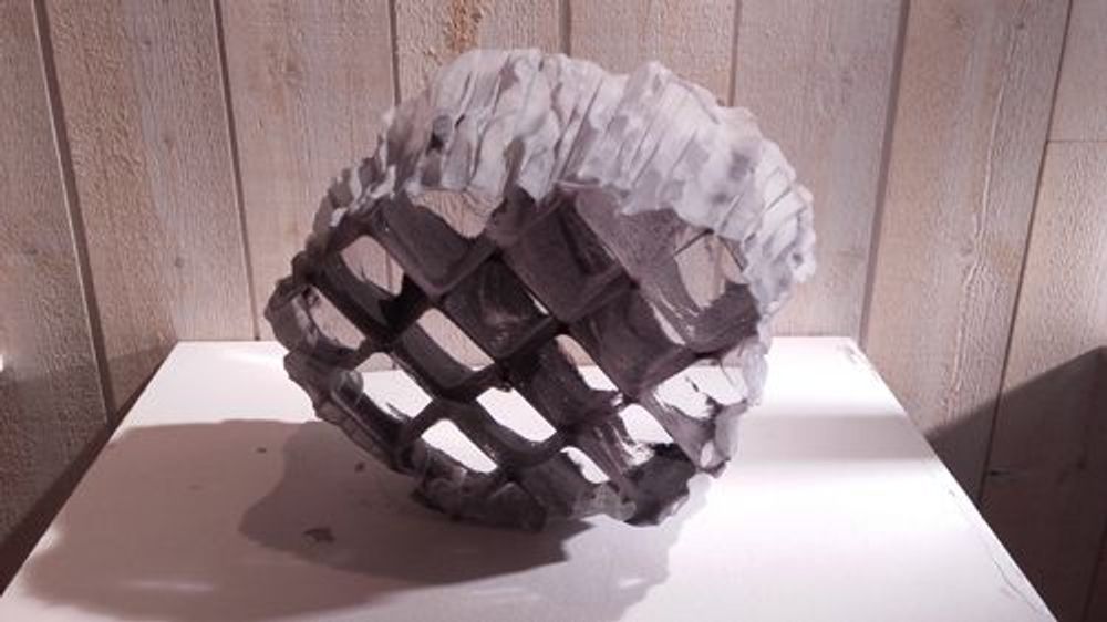 Art glass - "Print of Time” Sculpture Optical glass - JEAN-FRANÇOIS LEMAIRE