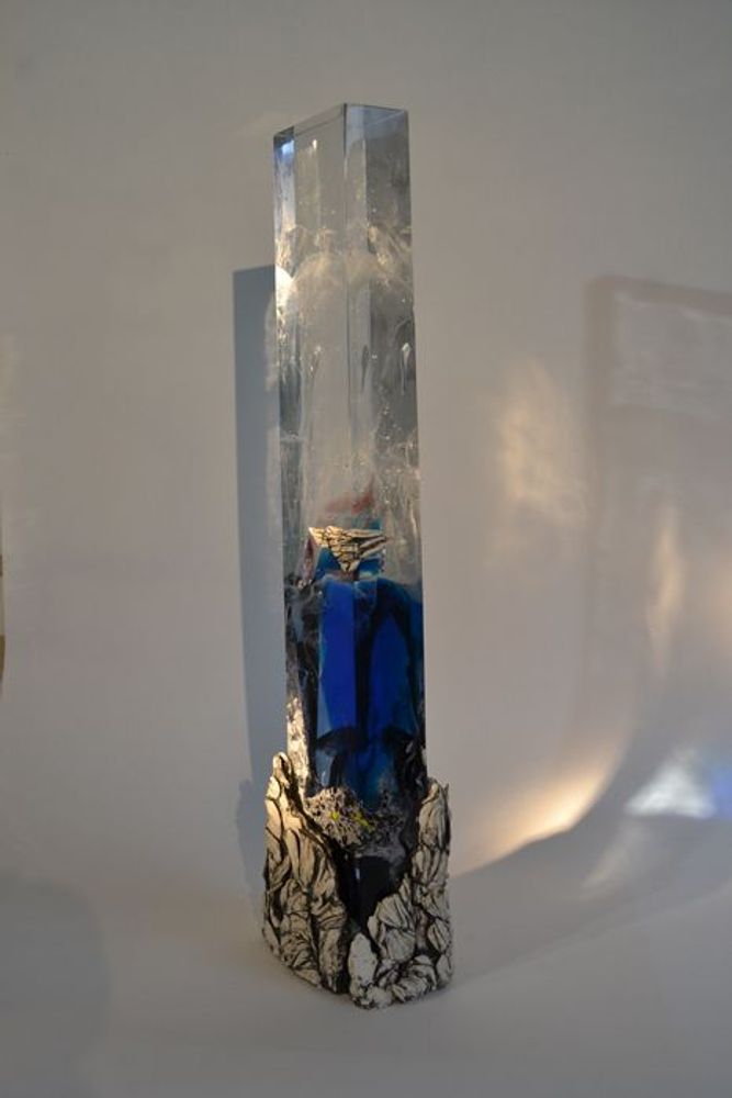 Sculptures, statuettes et miniatures - "Élévation" Sculpture Cristal et Porcelaine - JEAN-FRANÇOIS LEMAIRE