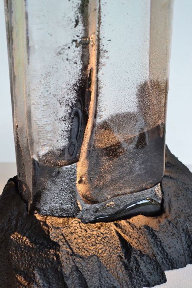 Pièces uniques - "Du Chaos à la Lumière"   Sculpture Verre optique et base Cristal - JEAN-FRANÇOIS LEMAIRE