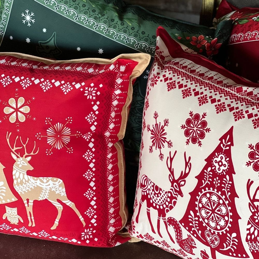 Coussins textile - Housse de coussin Balade en hiver - BEAUVILLÉ