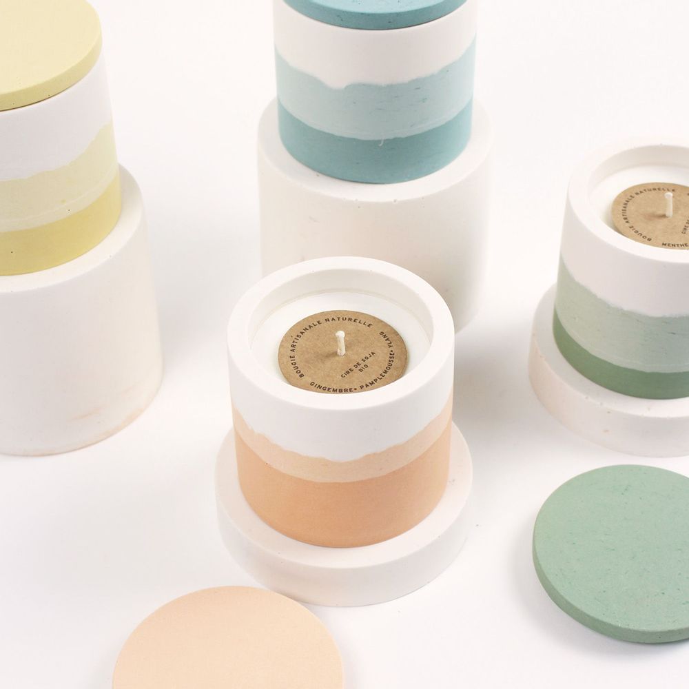 Decorative objects - Handmade scented candles in eco-design mineral jar - STUDIO ROSAROOM