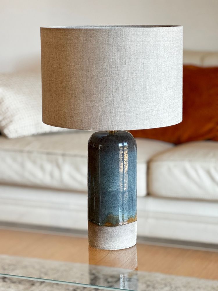 Ceramic - STONEWARE TABLE LAMP - LUNA COLLECTION - DI VINCENZO POUJOULA