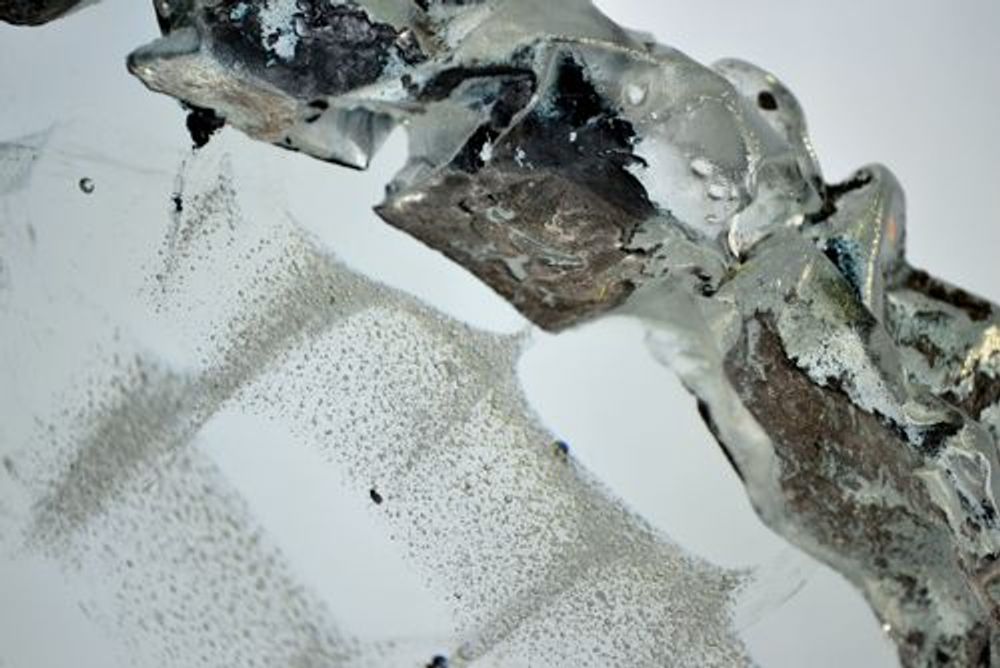 Art glass - "Print of Time" Optical Glass Sculpture - JEAN-FRANÇOIS LEMAIRE