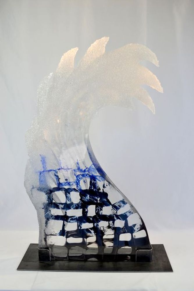 Ornements - "L'Écume du Temps / la Vague" Sculpture Cristal - JEAN-FRANÇOIS LEMAIRE