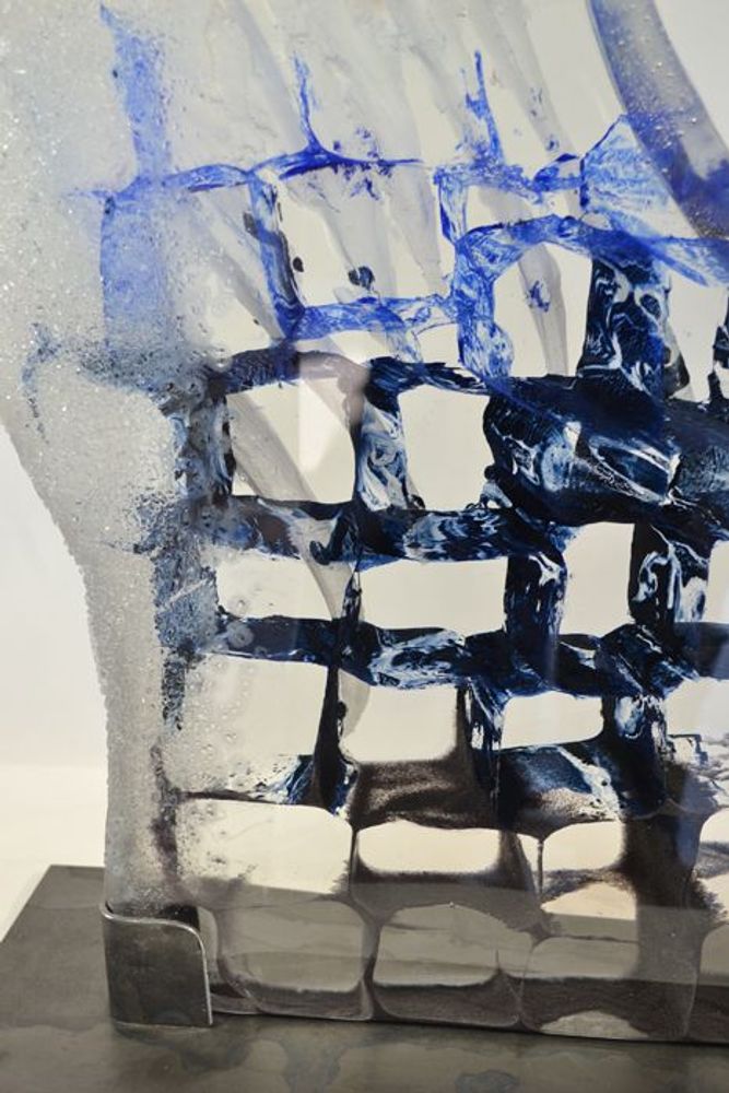 Ornements - "L'Écume du Temps / la Vague" Sculpture Cristal - JEAN-FRANÇOIS LEMAIRE