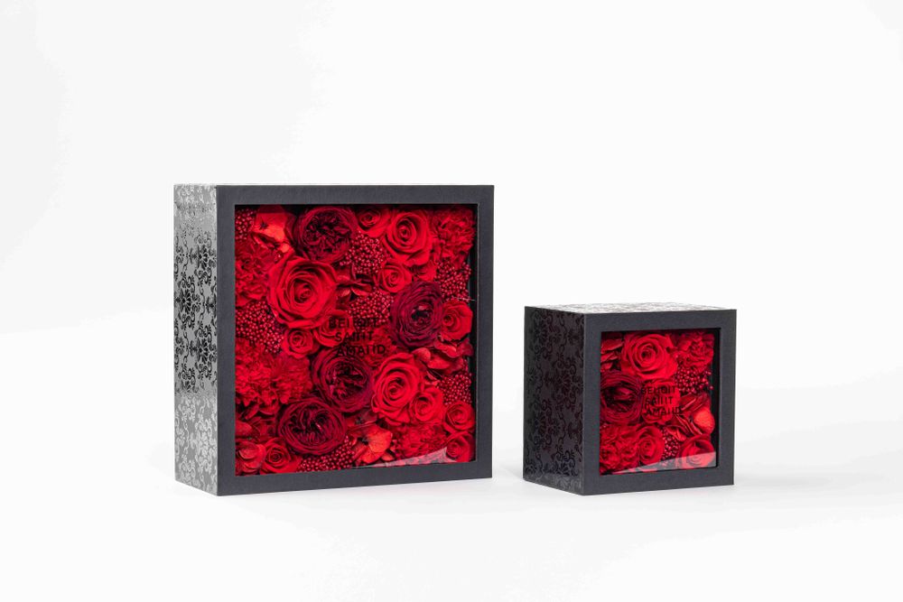 Cadeaux - Coffret de fleurs stabilisées - Boite carrée size M - BENOIT SAINT AMAND