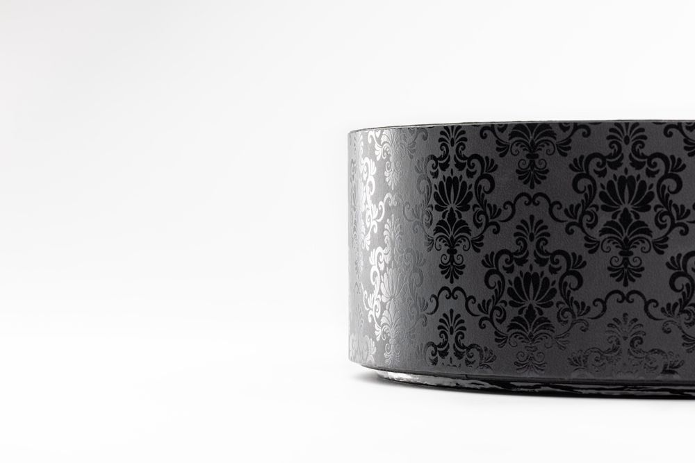 Objets de décoration - Coffret de fleurs stabilisées - Rond Size L - Boite noire - BENOIT SAINT AMAND