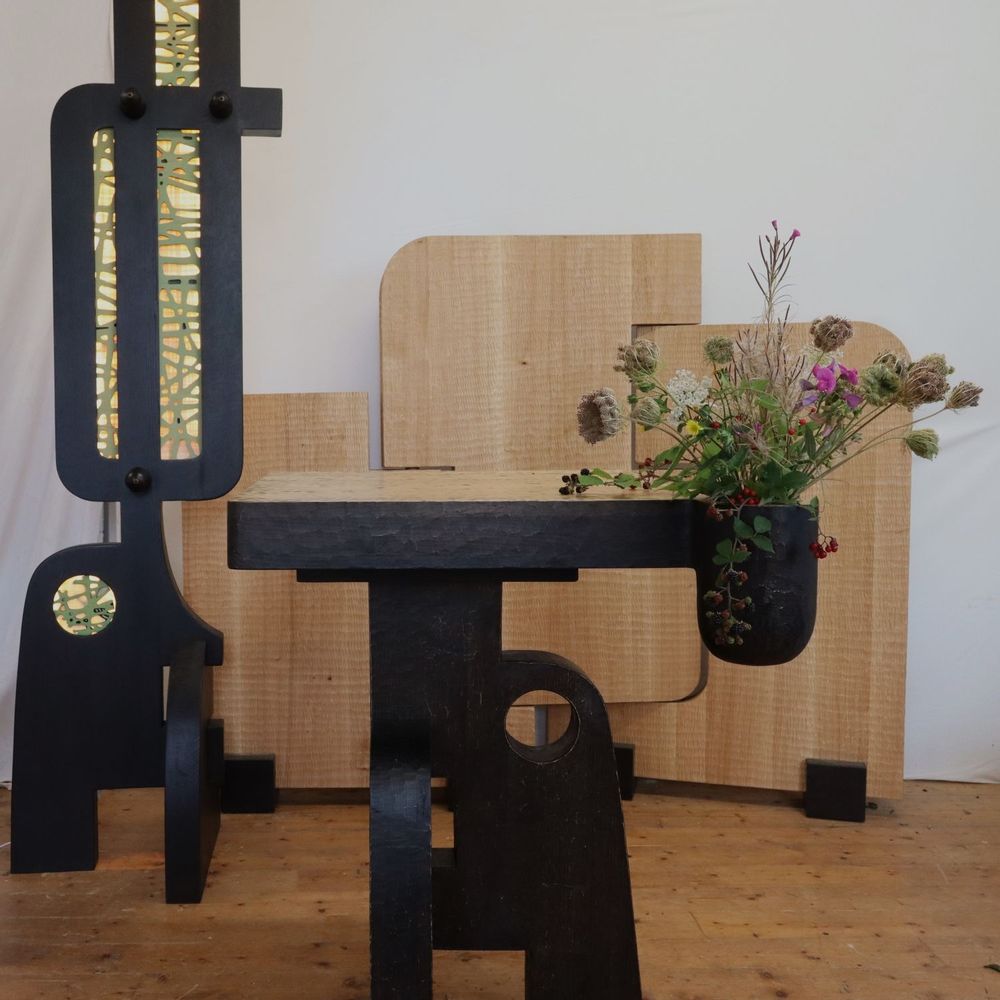 Autres tables  - Table carrée "Rustique" version 3 - THIERRY LAUDREN