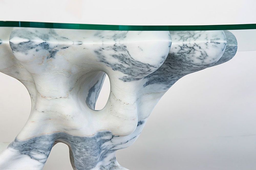 Dining Tables - Kavachi Dining Table FLOWING Collection - MANTA HANDMADE STONE DESIGN