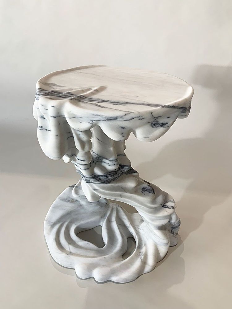 Other tables - Loihi Side Table FLOWING Collection - MANTA HANDMADE STONE DESIGN