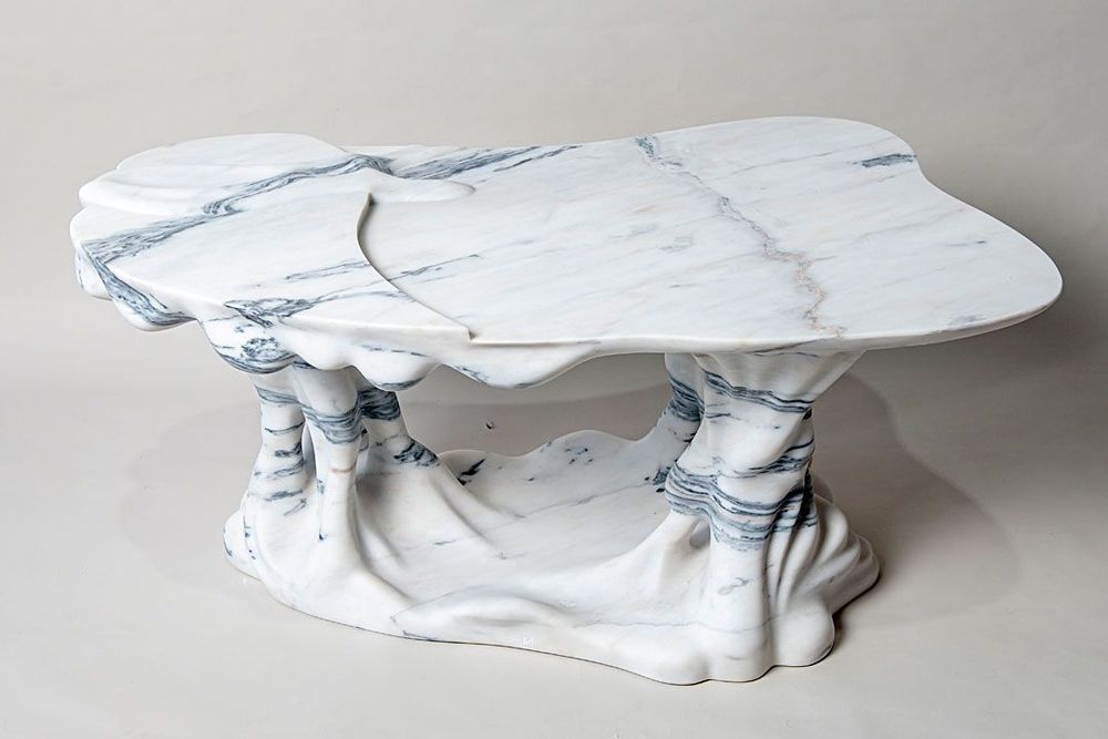 Tables basses - Table basse Marsili, collection FLOWING - MANTA HANDMADE STONE DESIGN