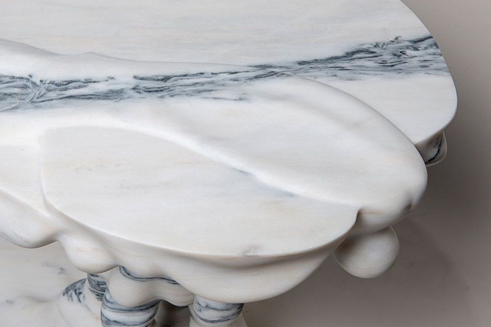 Tables basses - Table basse Marsili, collection FLOWING - MANTA HANDMADE STONE DESIGN