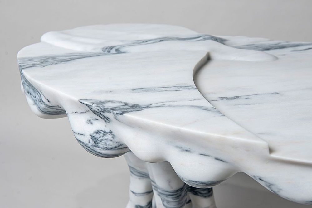 Tables basses - Table basse Marsili, collection FLOWING - MANTA HANDMADE STONE DESIGN