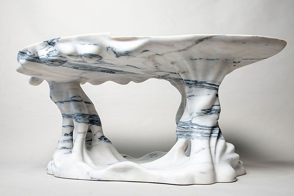 Tables basses - Table basse Marsili, collection FLOWING - MANTA HANDMADE STONE DESIGN