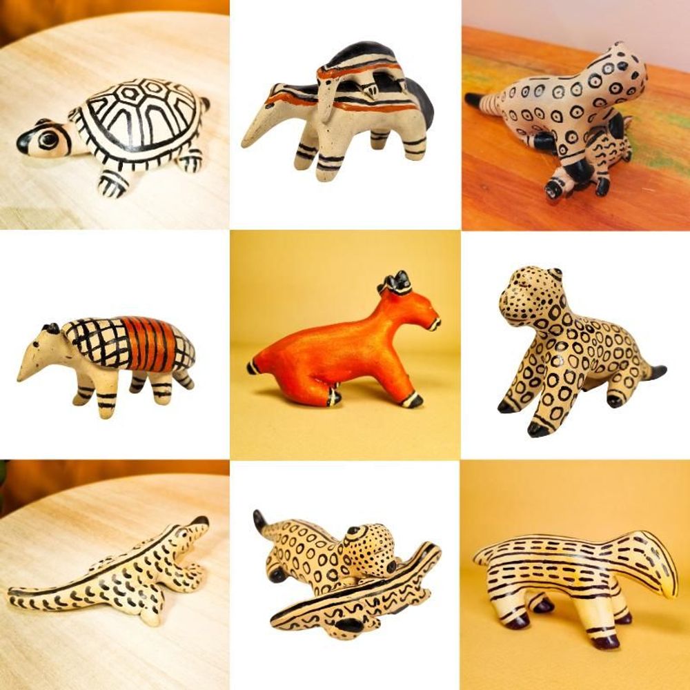 Decorative objects - Ceramic Sculpture Karajá Ethnic Group - Small Animals - ARUH ART & DECOR
