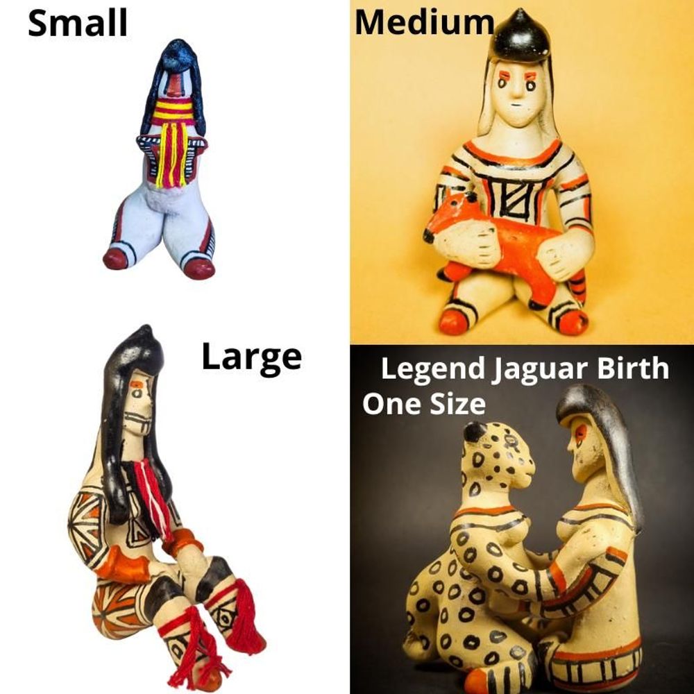 Decorative objects - Ritxoko Indigenous Ceramic Doll - Karajá Ethnicity - ARUH ART & DECOR