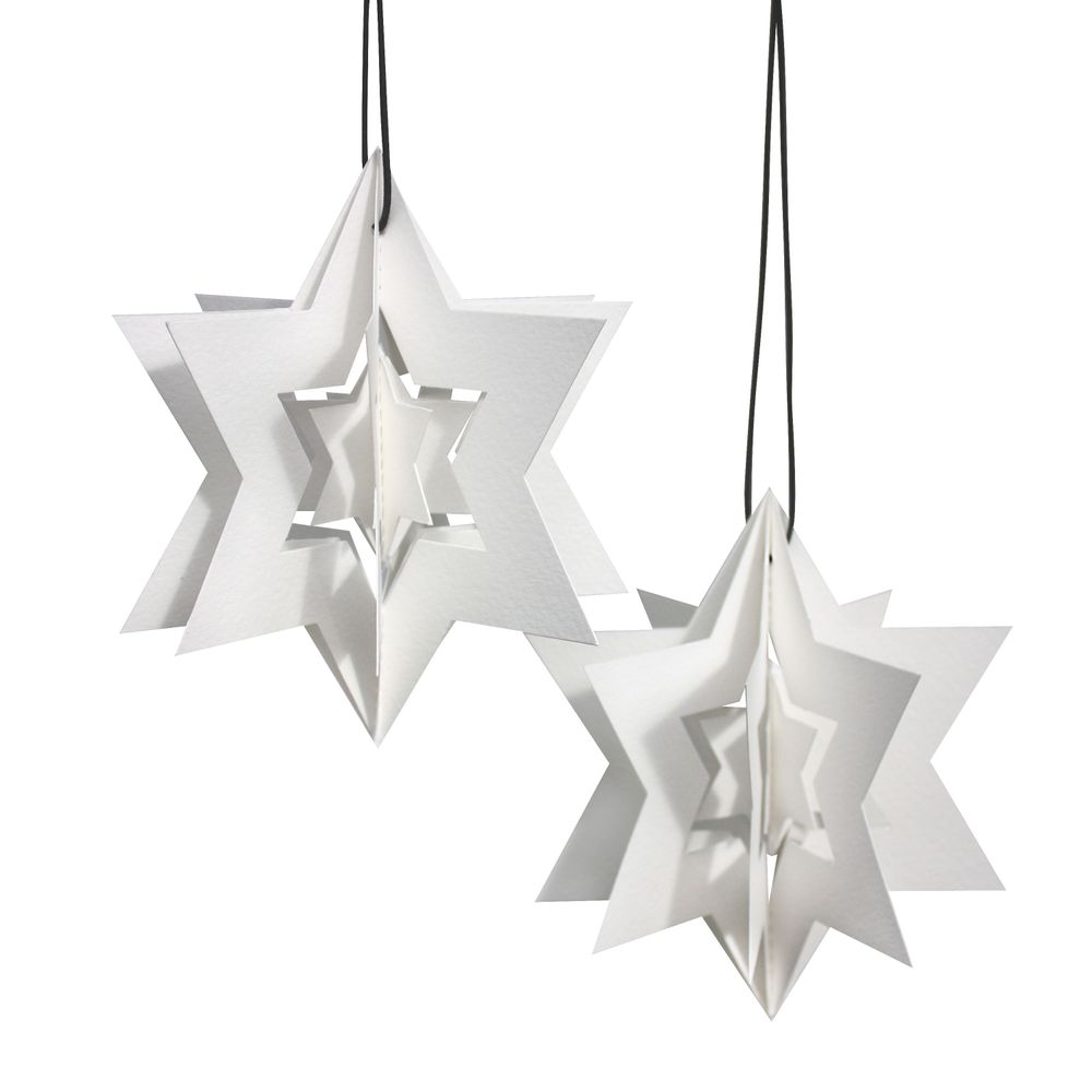 Christmas garlands and baubles - Clara Star - hanging paper ornament - LIVINGLY