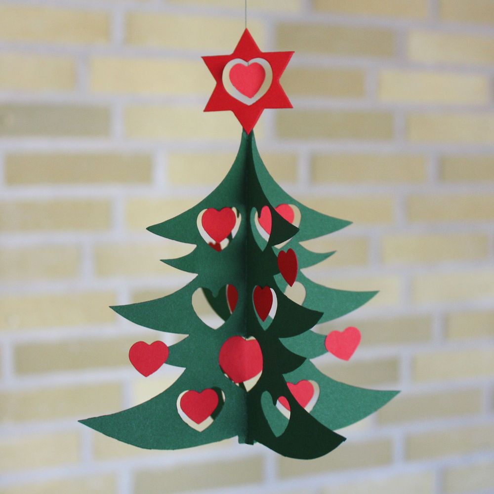 Autres décorations de Noël - Sapin de Noël double - décoration en papier - petit - LIVINGLY