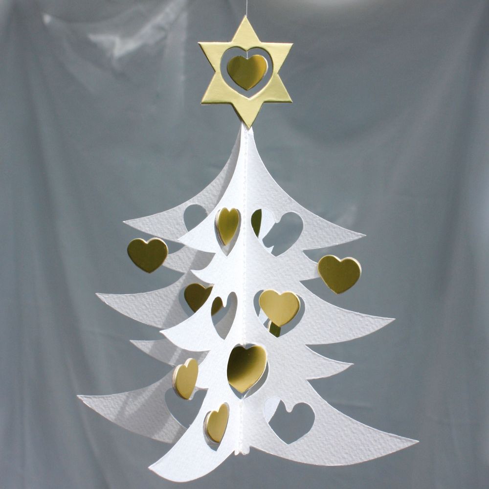 Autres décorations de Noël - Sapin de Noël double - décoration en papier - petit - LIVINGLY