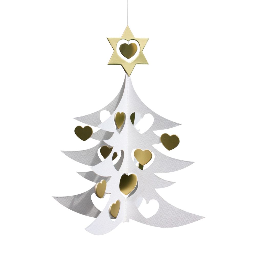 Autres décorations de Noël - Sapin de Noël double - décoration en papier - petit - LIVINGLY