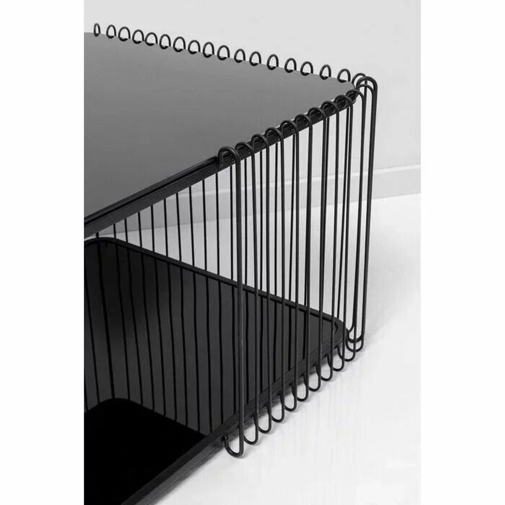 Tables basses - Table basse Fil Double Noir 120x60cm - KARE DESIGN
