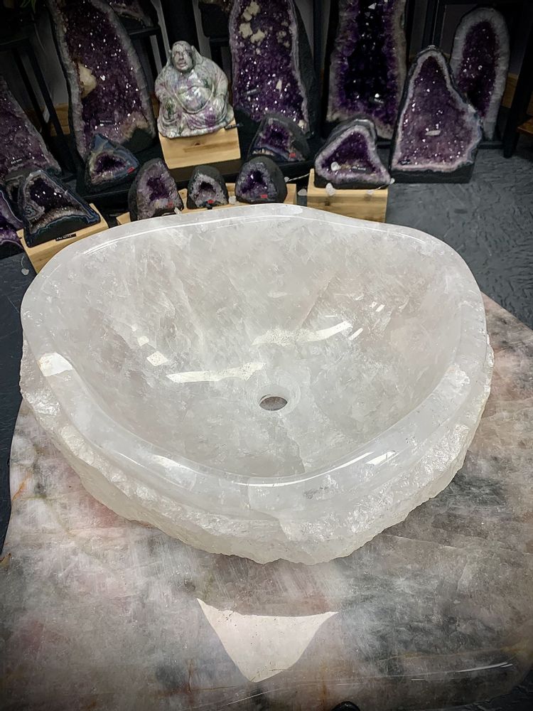 Sinks - The Rock Crystal Basin (unique handmade piece) - LAVENTURINE GALLERY