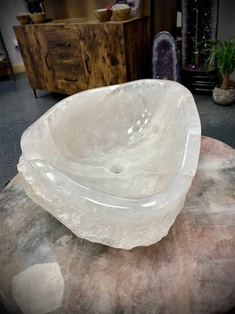 Sinks - The Rock Crystal Basin (unique handmade piece) - LAVENTURINE GALLERY
